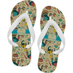 Old Fashioned Thanksgiving Flip Flops - Large (Personalized)
