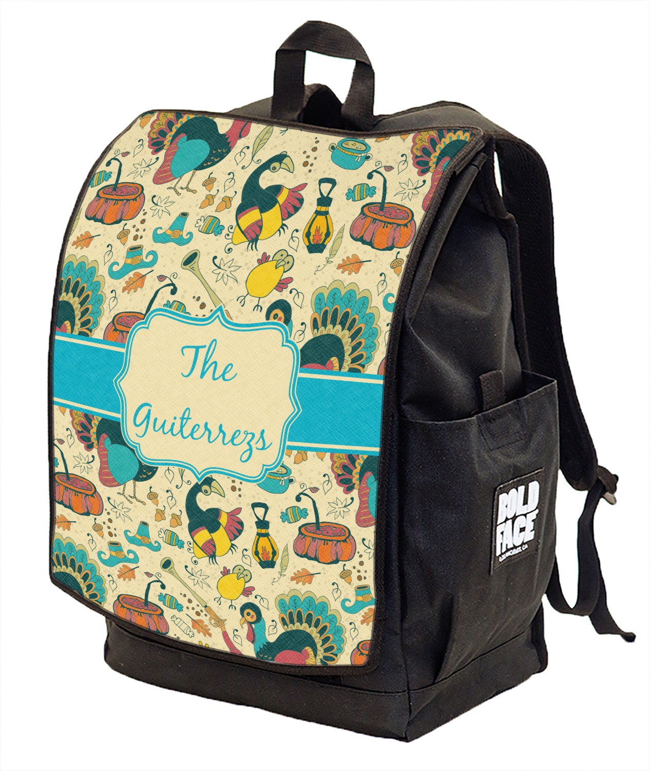 Old Fashioned Thanksgiving Backpack w/ Front Flap (Personalized