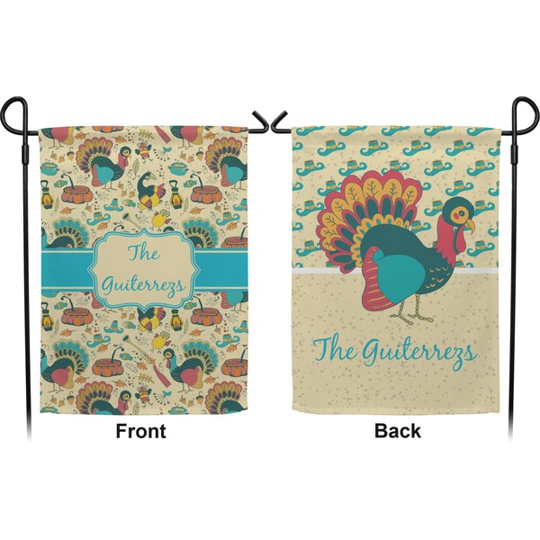 Old Fashioned Thanksgiving Garden Flag - Double Sided Front and Back