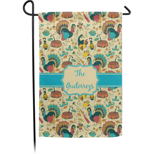 Custom Old Fashioned Thanksgiving Small Garden Flag - Single Sided w/ Name or Text