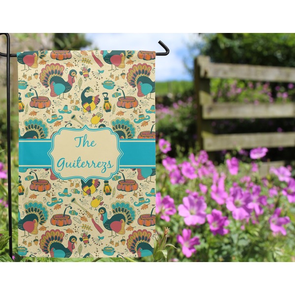 Old Fashioned Thanksgiving Garden Flag - Outside In Flowers