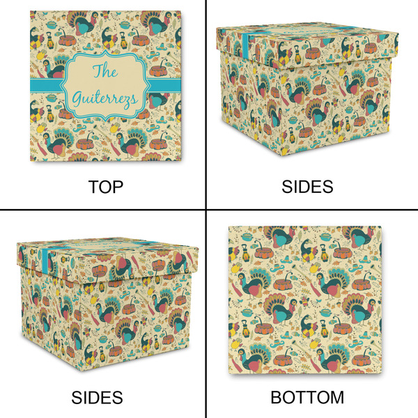 Old Fashioned Thanksgiving Gift Boxes with Lid - Canvas Wrapped - Large - Approval