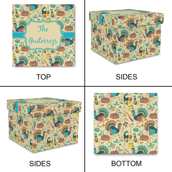 Old Fashioned Thanksgiving Gift Boxes with Lid - Canvas Wrapped - Small - Approval