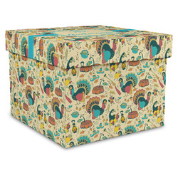 Old Fashioned Thanksgiving Gift Box with Lid - Canvas Wrapped - X-Large (Personalized)
