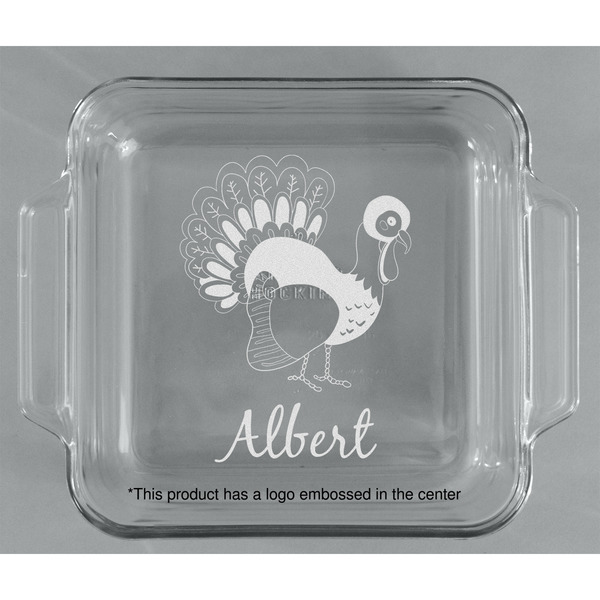 Old Fashioned Thanksgiving Glass Cake Dish - APPROVAL (8x8)
