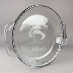 Old Fashioned Thanksgiving Glass Pie Dish - 9.5in Round (Personalized)
