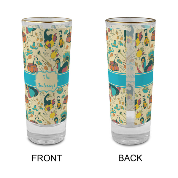 Old Fashioned Thanksgiving Glass Shot Glass - 2 oz - Single - APPROVAL