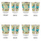 Old Fashioned Thanksgiving Glass Shot Glass - with gold rim - Set of 4 - APPROVAL