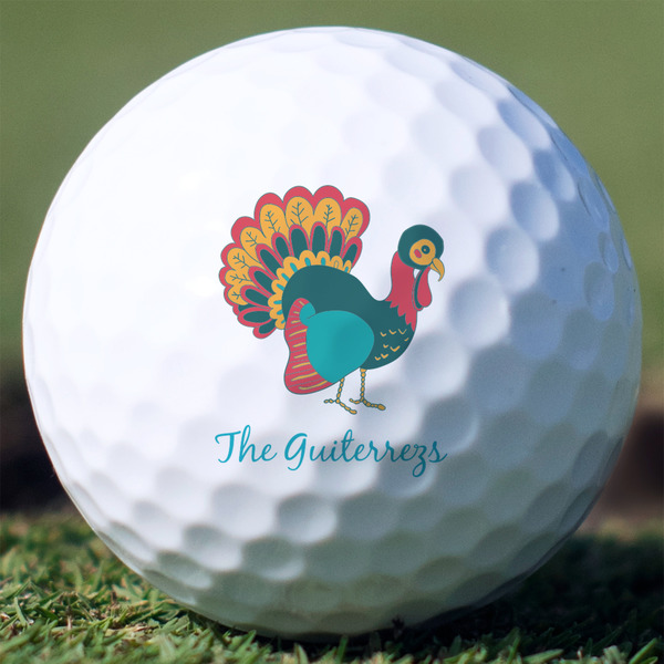 Custom Old Fashioned Thanksgiving Golf Balls - Titleist Pro V1 - Set of 3 (Personalized)