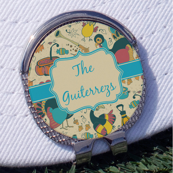 Custom Old Fashioned Thanksgiving Golf Ball Marker - Hat Clip