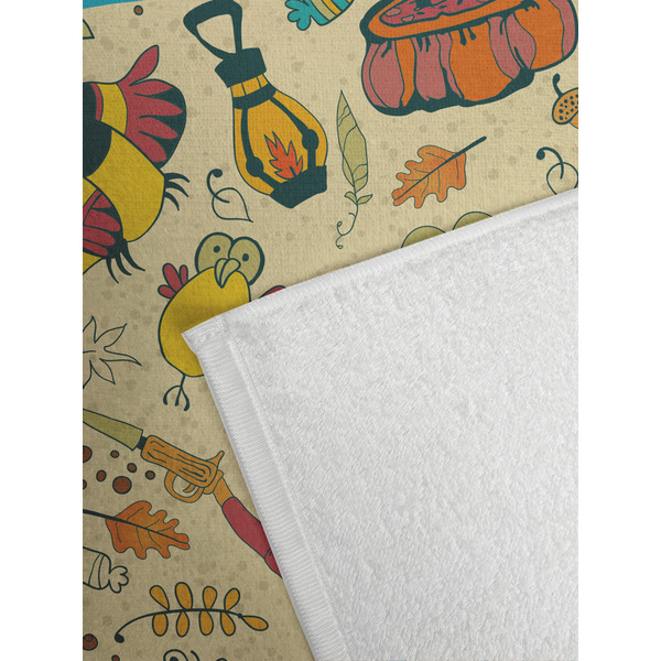 Old Fashioned Thanksgiving Golf Towel - Detail