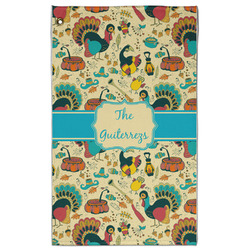 Old Fashioned Thanksgiving Golf Towel - Poly-Cotton Blend - Large w/ Name or Text