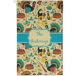 Old Fashioned Thanksgiving Golf Towel - Poly-Cotton Blend - Small w/ Name or Text