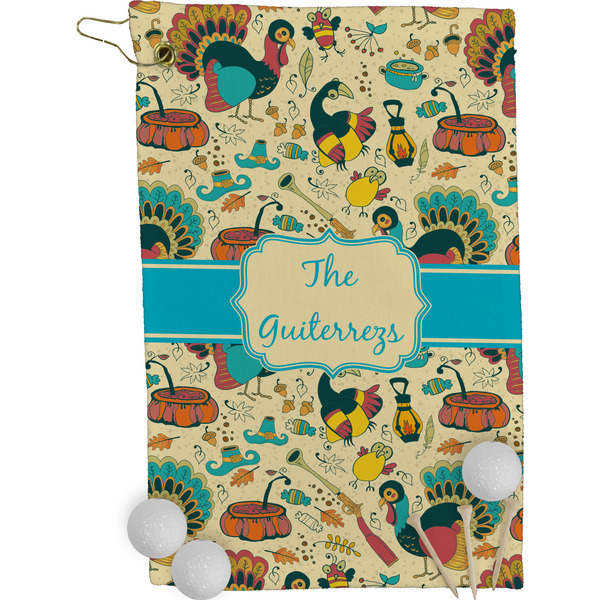 Old Fashioned Thanksgiving Golf Towel (Personalized)