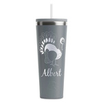 Old Fashioned Thanksgiving RTIC Everyday Tumbler with Straw - 28oz - Grey - Double-Sided (Personalized)