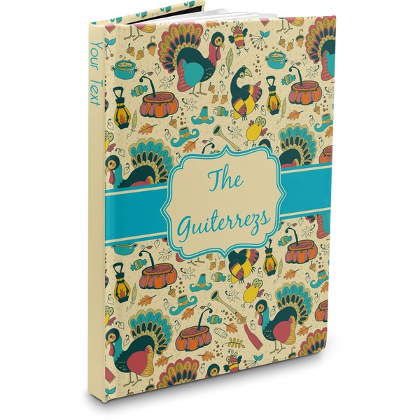 Custom Old Fashioned Thanksgiving Hardbound Journal - 7.25" x 10" (Personalized)