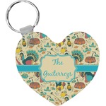 Old Fashioned Thanksgiving Heart Plastic Keychain w/ Name or Text