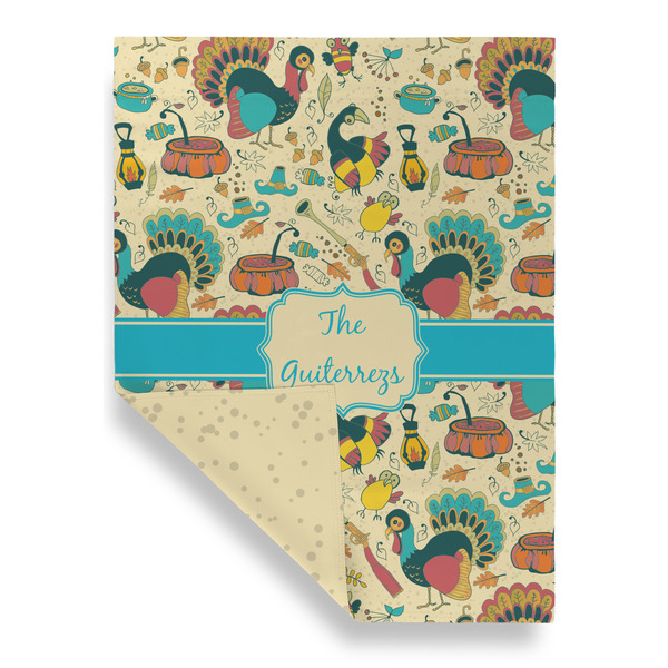 Old Fashioned Thanksgiving House Flags - Double Sided - FRONT FOLDED