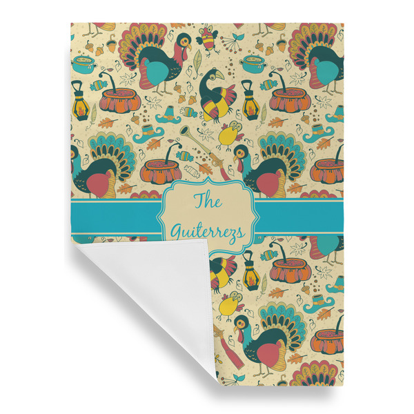 Old Fashioned Thanksgiving House Flags - Single Sided - FRONT FOLDED