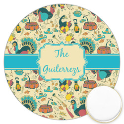 Old Fashioned Thanksgiving Printed Cookie Topper - 3.25" (Personalized)