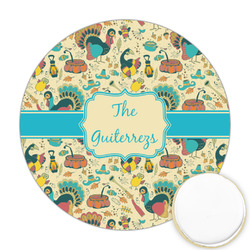 Old Fashioned Thanksgiving Printed Cookie Topper - Round (Personalized)