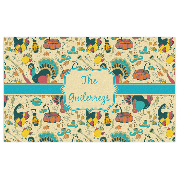 Old Fashioned Thanksgiving Indoor / Outdoor Rug - 3'x5' - Front Flat