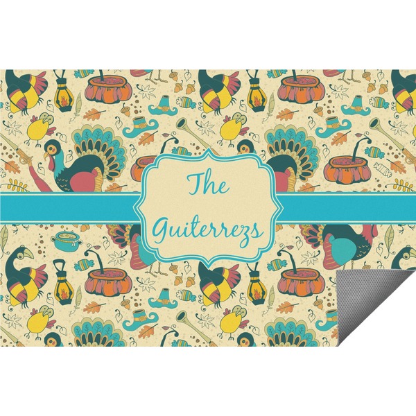 Custom Old Fashioned Thanksgiving Indoor / Outdoor Rug - 5'x8' (Personalized)