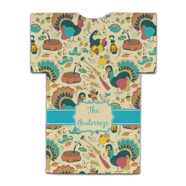 Old Fashioned Thanksgiving Jersey Bottle Cooler - BACK (flat)