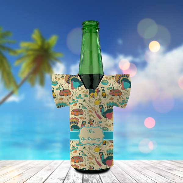 Old Fashioned Thanksgiving Jersey Bottle Cooler - LIFESTYLE