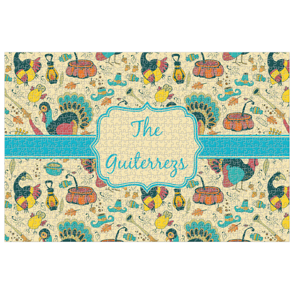 Custom Old Fashioned Thanksgiving 1014 pc Jigsaw Puzzle (Personalized)