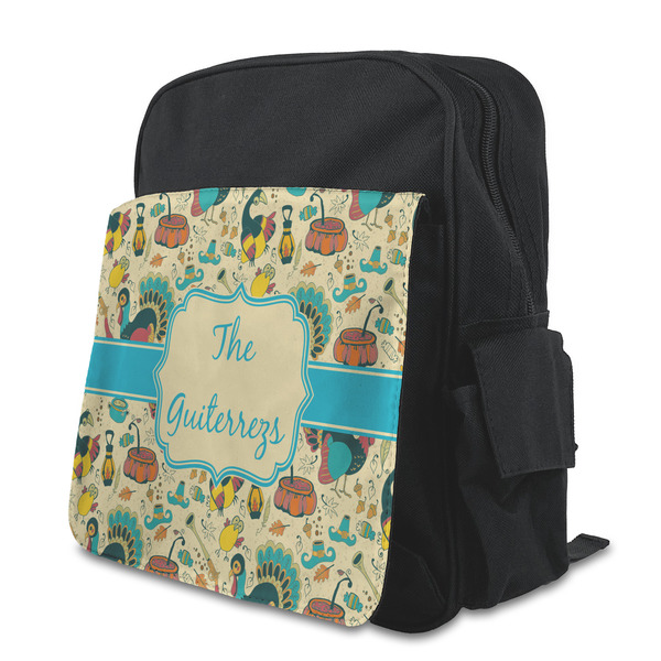 Custom Old Fashioned Thanksgiving Preschool Backpack (Personalized)