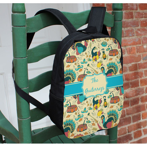 Old Fashioned Thanksgiving Kids Backpack - In Context