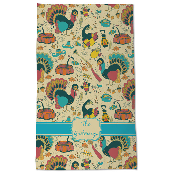 Old Fashioned Thanksgiving Kitchen Towel - Poly Cotton - Full Front