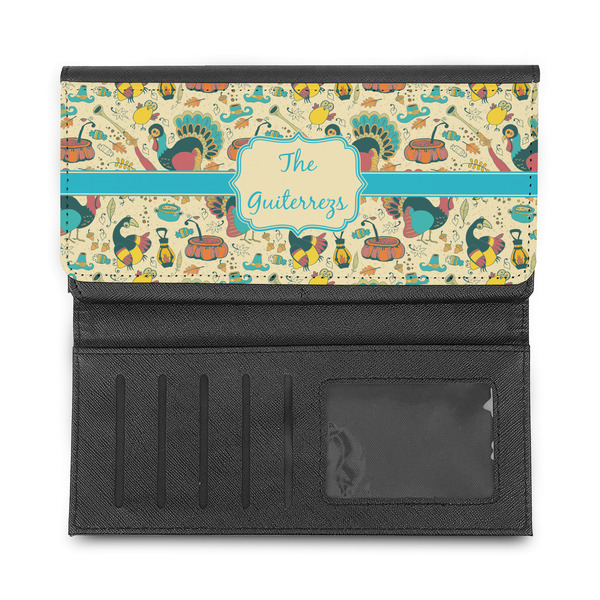 Old Fashioned Thanksgiving Ladies Wallet - Half Way Open