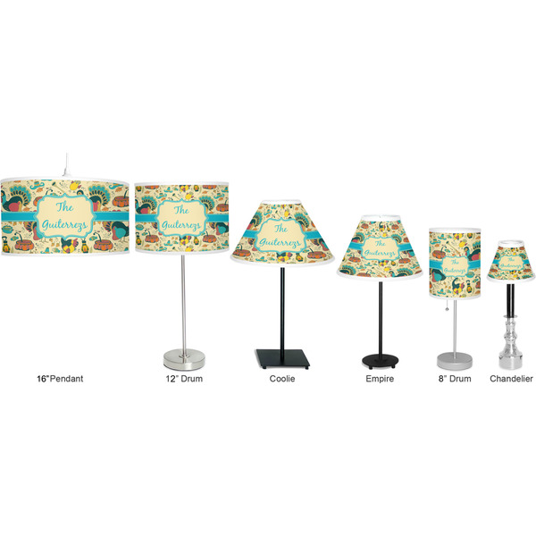 Old Fashioned Thanksgiving Lamp Full View Size Comparison