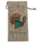 Old Fashioned Thanksgiving Large Burlap Gift Bags - Front