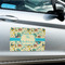 Old Fashioned Thanksgiving Large Rectangle Car Magnets- In Context