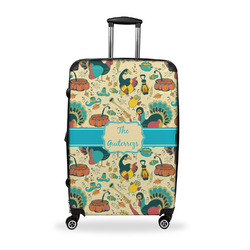 Old Fashioned Thanksgiving Suitcase - 28" Large - Checked w/ Name or Text