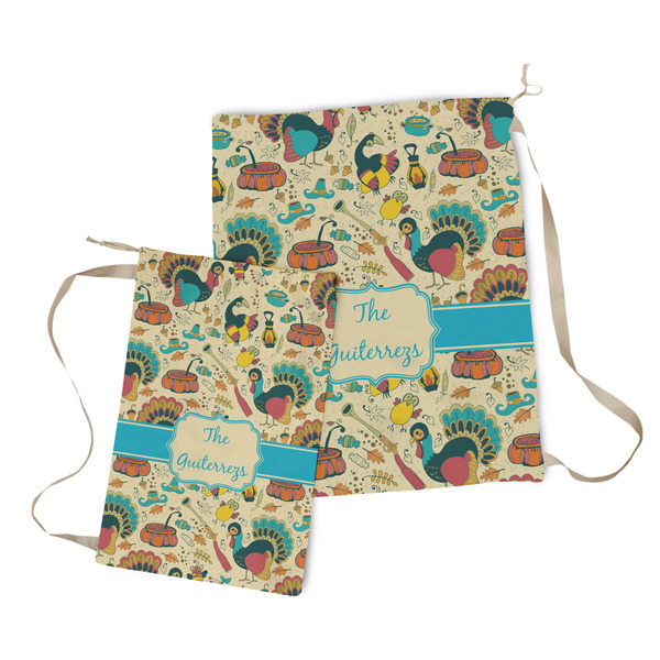 Old Fashioned Thanksgiving Laundry Bag - Both Bags