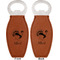 Old Fashioned Thanksgiving Leather Bar Bottle Opener - Front and Back (double sided)