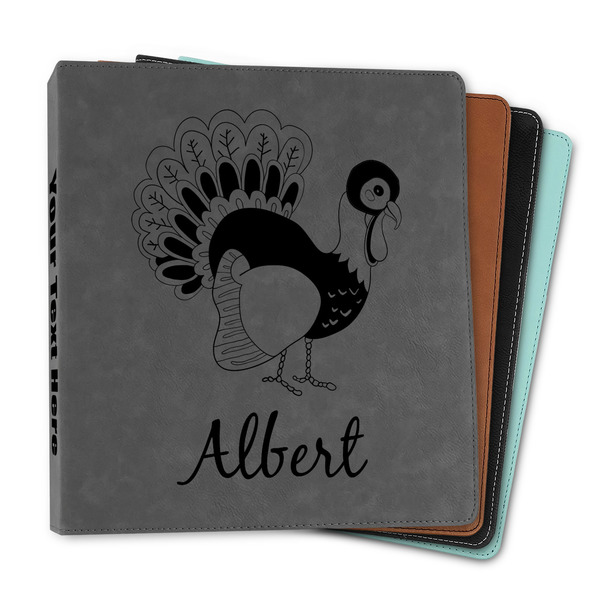 Custom Old Fashioned Thanksgiving Leather Binder - 1" (Personalized)