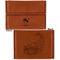 Old Fashioned Thanksgiving Leather Business Card Holder - Front Back