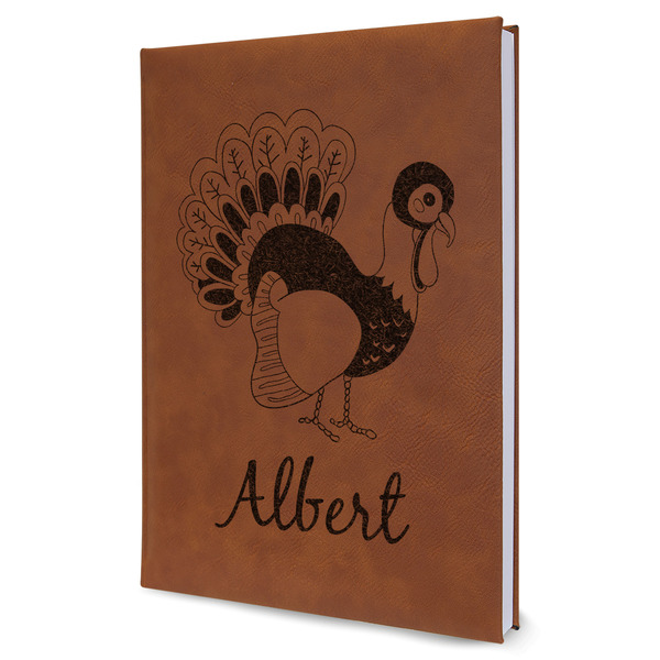 Custom Old Fashioned Thanksgiving Leather Sketchbook (Personalized)