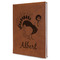 Old Fashioned Thanksgiving Leather Sketchbook - Large - Double Sided - Angled View