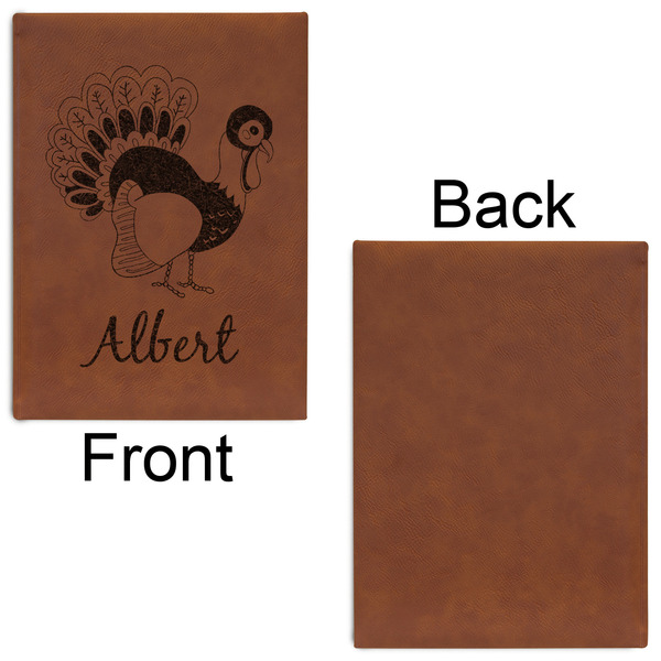 Old Fashioned Thanksgiving Leatherette Journal - Large - Single Sided - Front & Back View