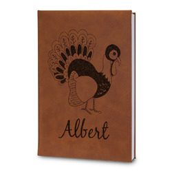 Old Fashioned Thanksgiving Leatherette Journal - Large - Double Sided (Personalized)