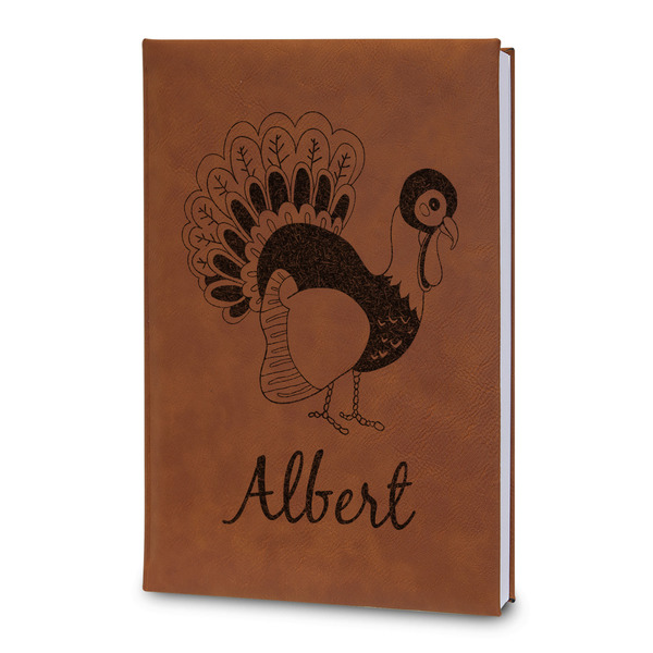 Custom Old Fashioned Thanksgiving Leatherette Journal - Large - Double Sided (Personalized)