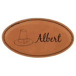 Old Fashioned Thanksgiving Leatherette Oval Name Badge with Magnet (Personalized)