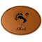Old Fashioned Thanksgiving Faux Leather Iron On Patch - Oval (Personalized)