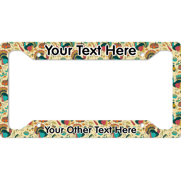 Custom Old Fashioned Thanksgiving License Plate Frame (Personalized)
